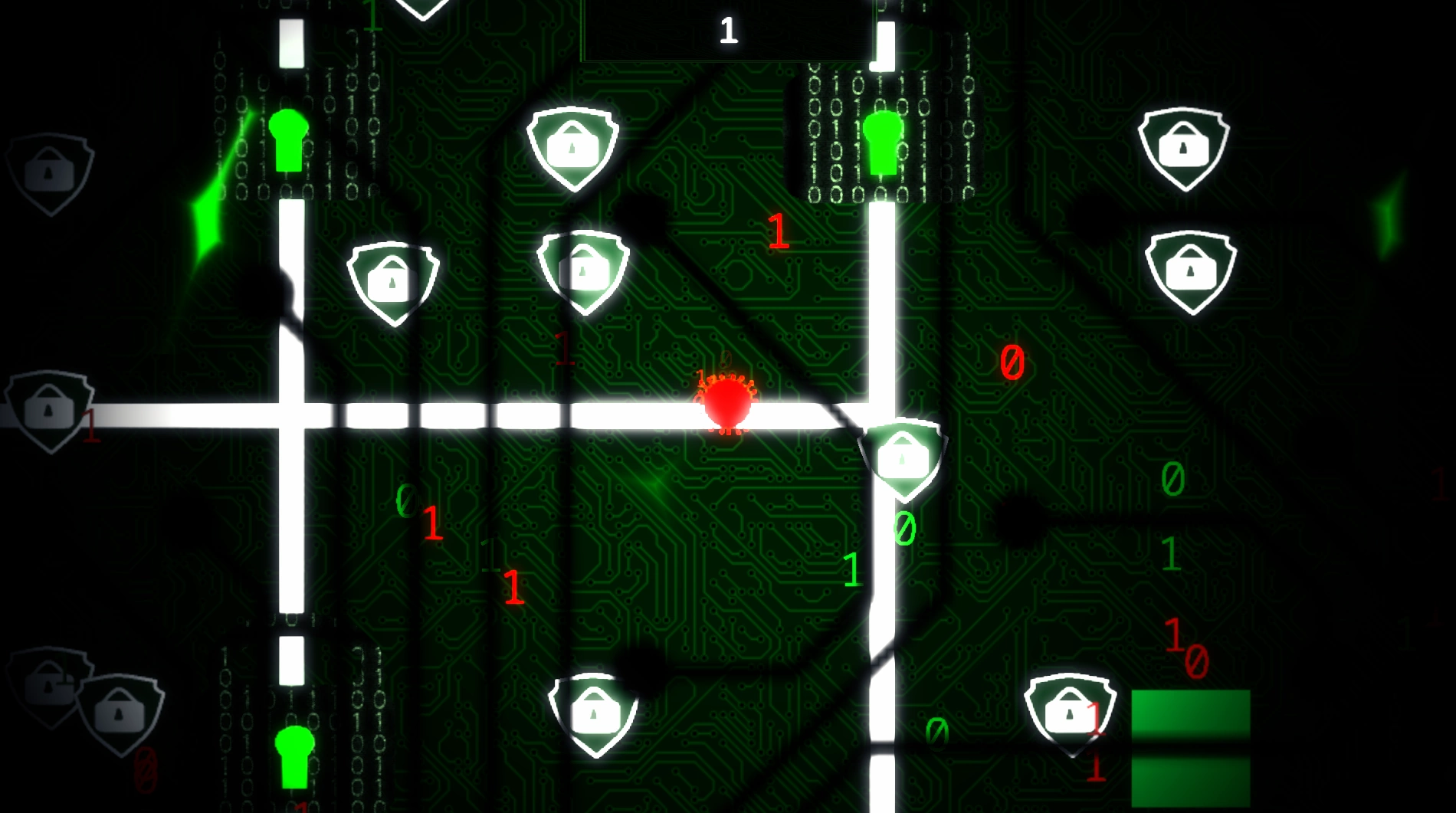 The player exploring the paths