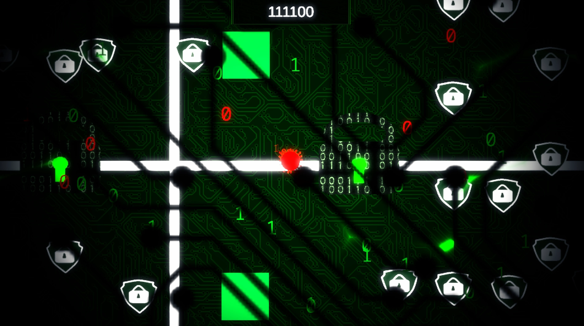 The player approaching a lock