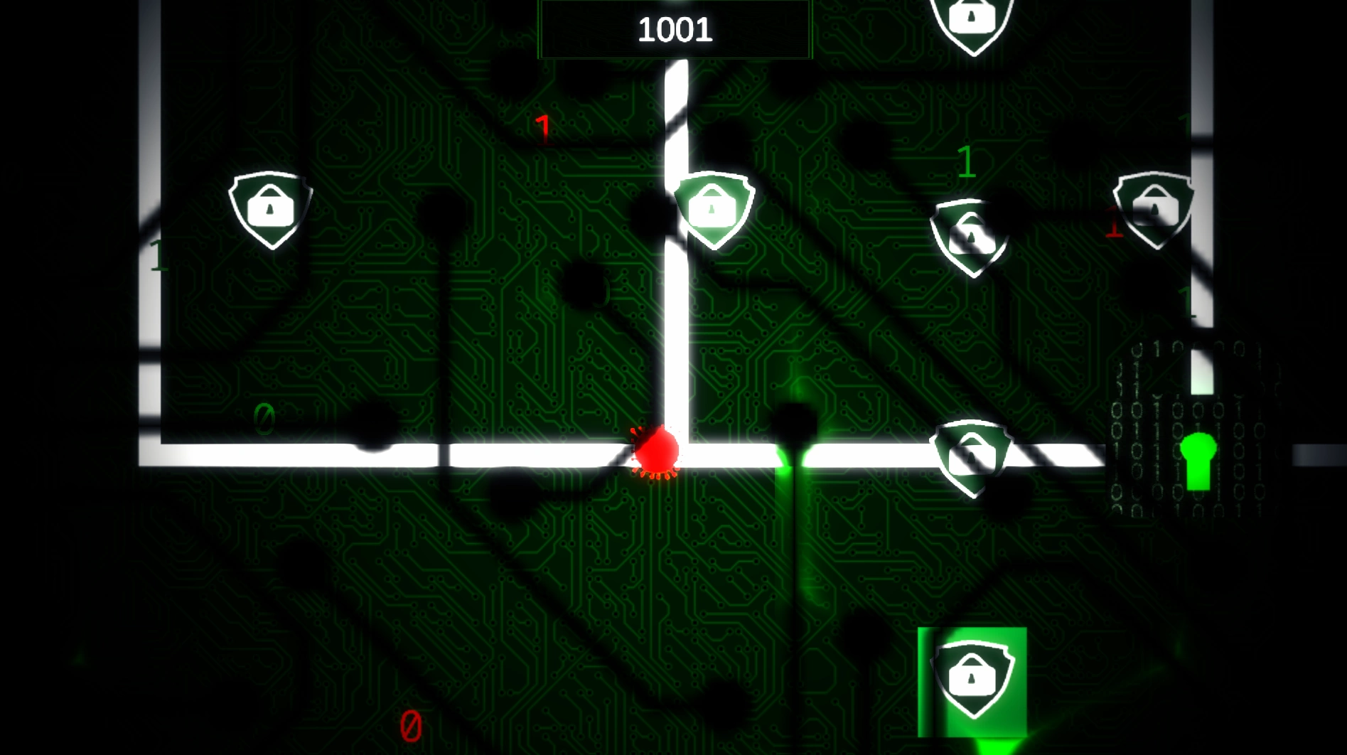 The player exploring the paths