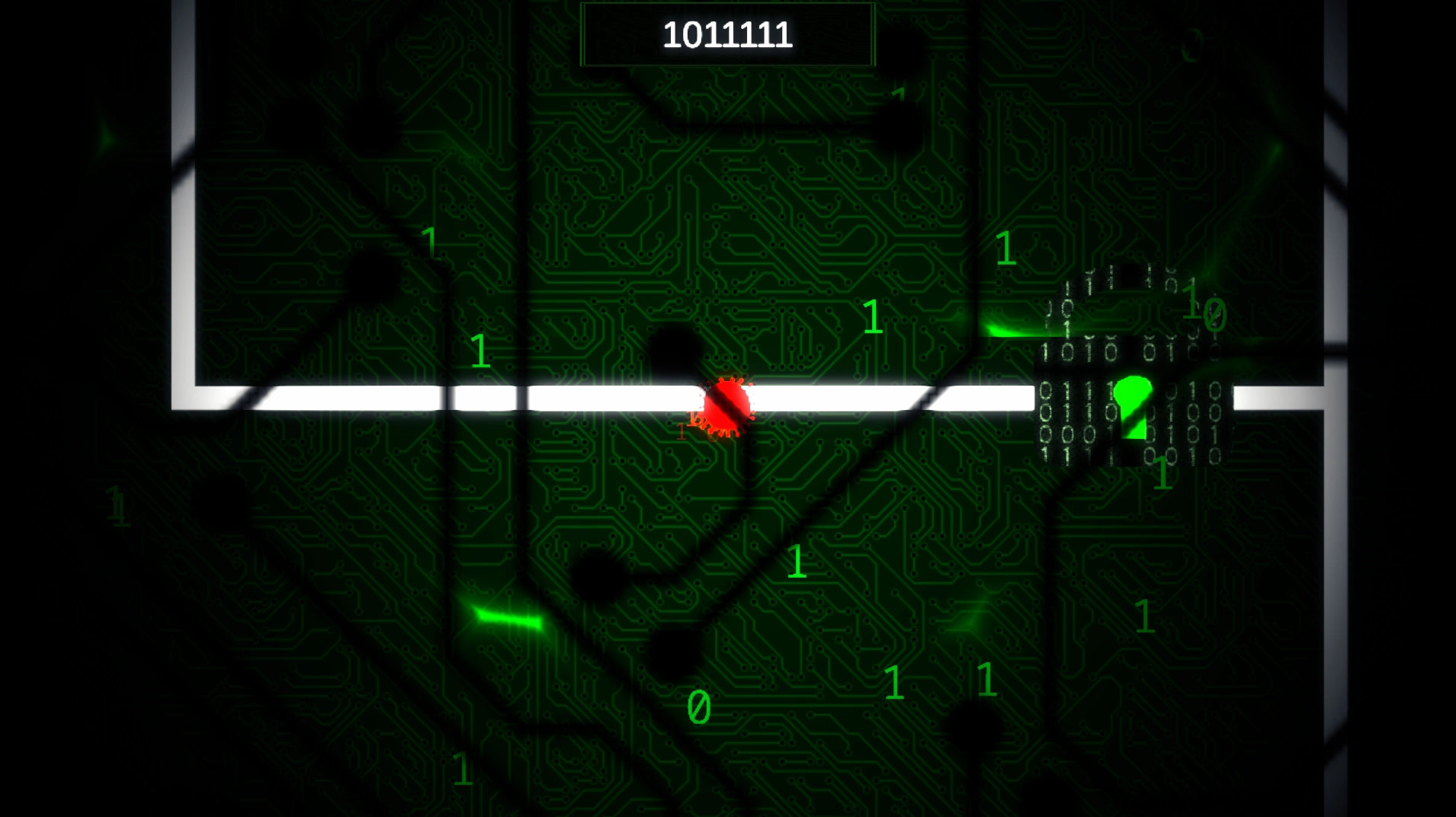 The player exploring the paths